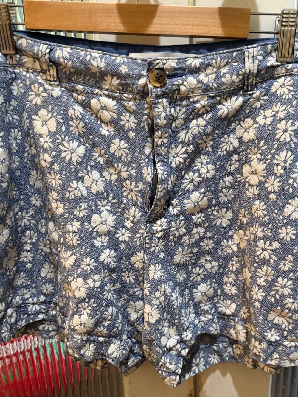 Old Navy Blue Floral Denim-Style Women's Shorts